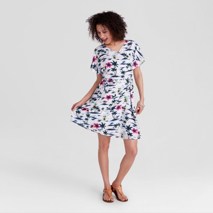 Genuine Kids From Oshkosh Women's Scenic Print Dress - Almond Cream