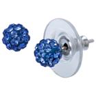 Target Sterling Silver Crystal Ball Stud Earring - Blue