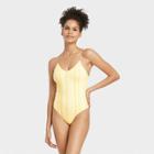 Women's Ribbed Bodysuit - Colsie Yellow
