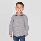 Toddler Boys' Long Sleeve Tree Graphic Woven Shirt - Cat & Jack Gray 12 M, Toddler Boy's,