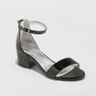 Girls' Flowers By Nina Tressie Heeled Ankle Strap Sandals - Black