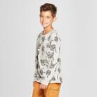 Boys' Skeleton Halloween Long Sleeve T-shirt - Art Class Gray