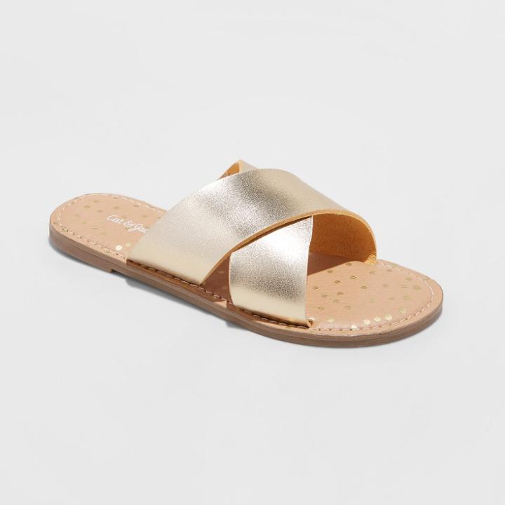 Girls' Margot Slide Sandals - Cat & Jack Gold