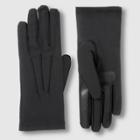 Women's Isotoner Smartdri Spandex Glove With 3 Draws And Smartouch Technology - Black One Size, Women's