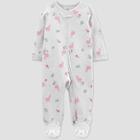 Baby Girls' Llama Interlock Footed Pajama - Just One You Made By Carter's Pink Newborn