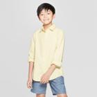 Boys' Long Sleeve Oxford Button-down Shirt - Cat & Jack Yellow