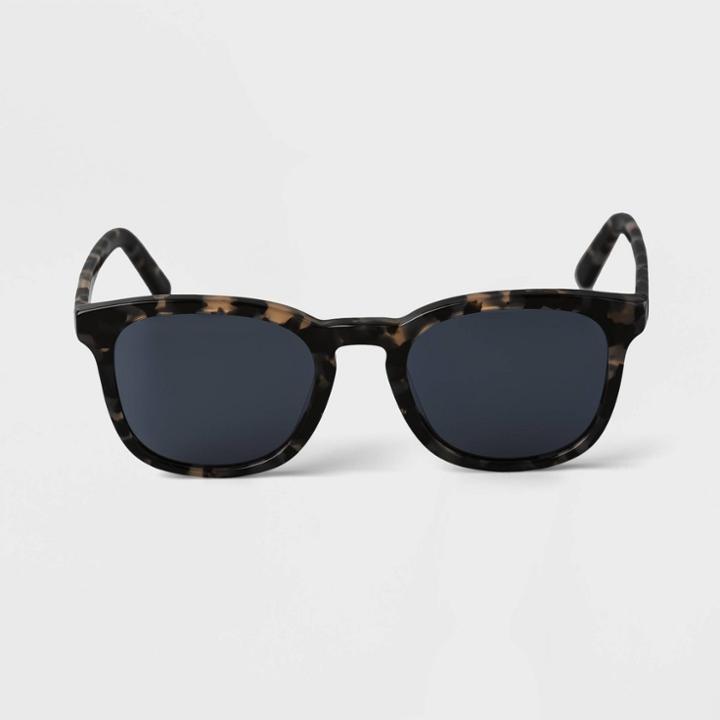 Men's Tortoise Print Acetate Square Surf Sunglasses - Goodfellow & Co Gray