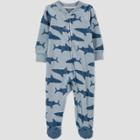 Baby Boys' Shark Footed Pajama - Just One You Made By Carter's Blue Newborn