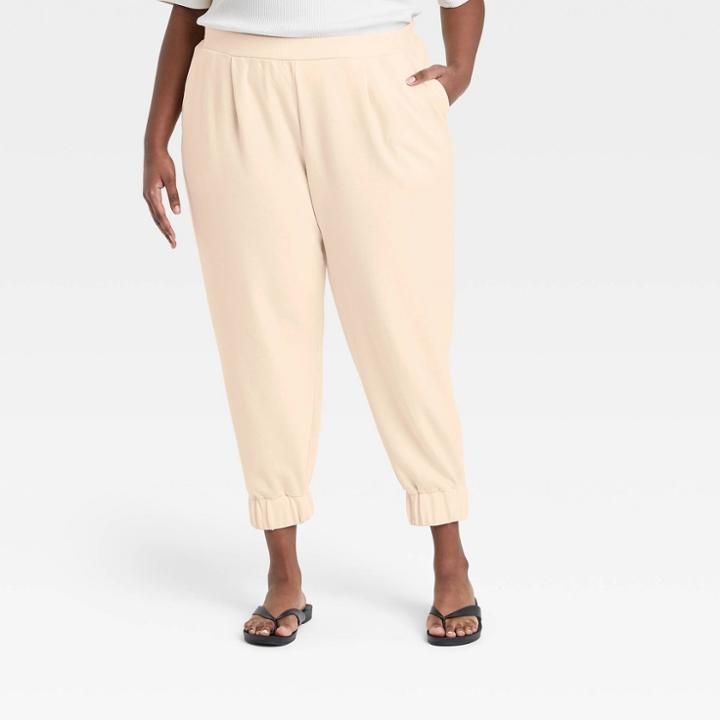 Women's Plus Size High-rise Ankle Length Jogger Pants - Who What Wear Gray