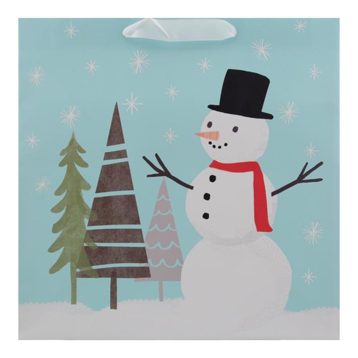 Snowman Christmas Gift Bag Mint - Wondershop, Green