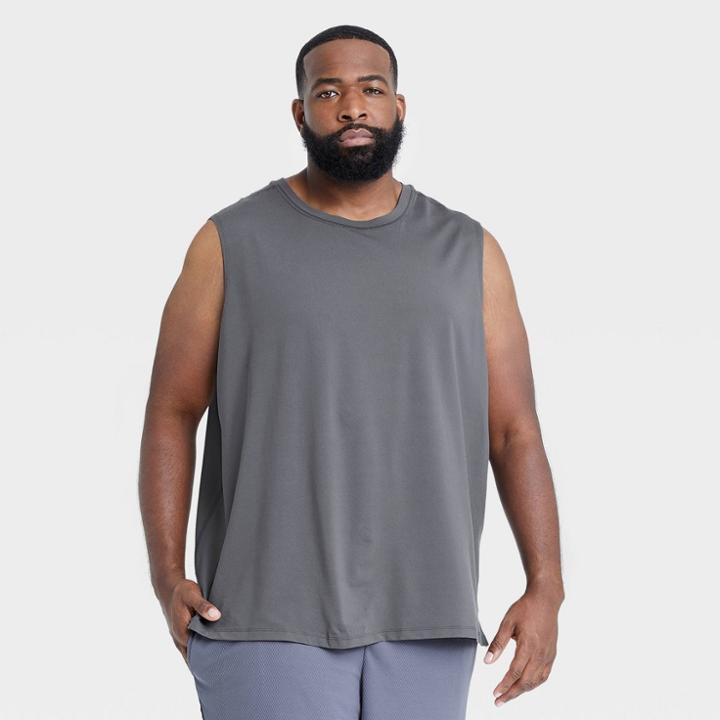 Men's Big & Tall Sleeveless Performance T-shirt - All In Motion Gray