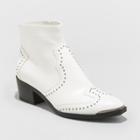 Women's Sariah Faux Leather Studded Western Bootie - Universal Thread White