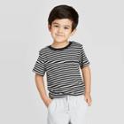 Petitetoddler Boys' Short Sleeve Crew Stripe T-shirt - Cat & Jack Gray 12m, Toddler Boy's,