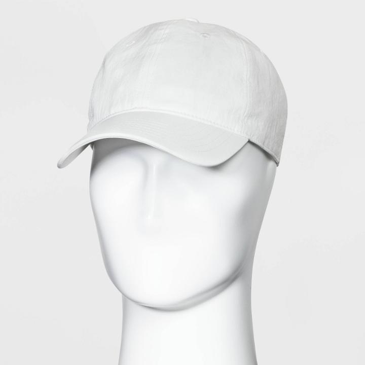 Men's Textured Nylon Baseball Hat - Goodfellow & Co White