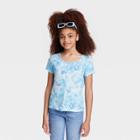 Girls' Button-front T-shirt - Art Class Blue