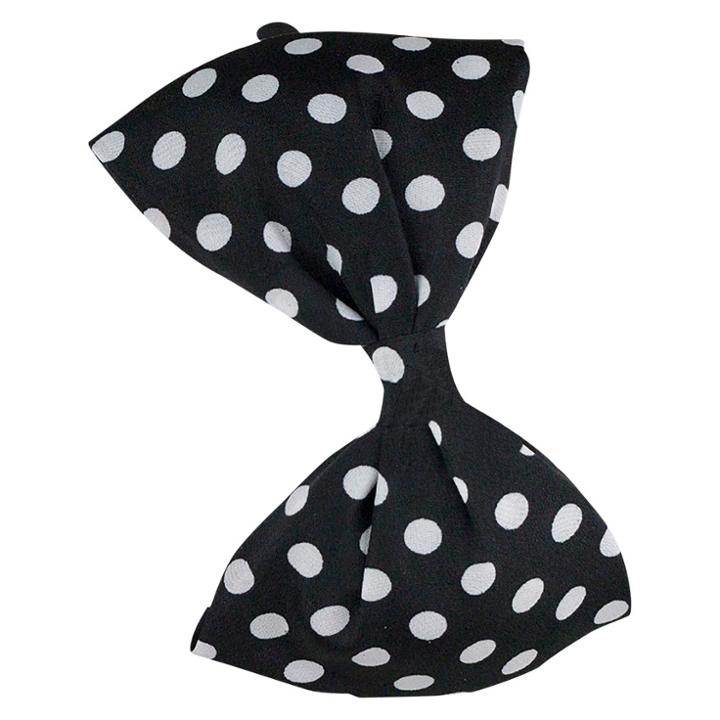 Lily Jane Polka Dot Bow Headband, Black