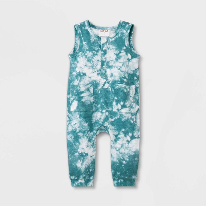 Baby Tie-dye Romper - Cat & Jack Ocean Green