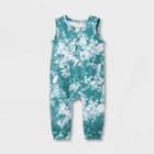 Baby Tie-dye Romper - Cat & Jack Ocean Green