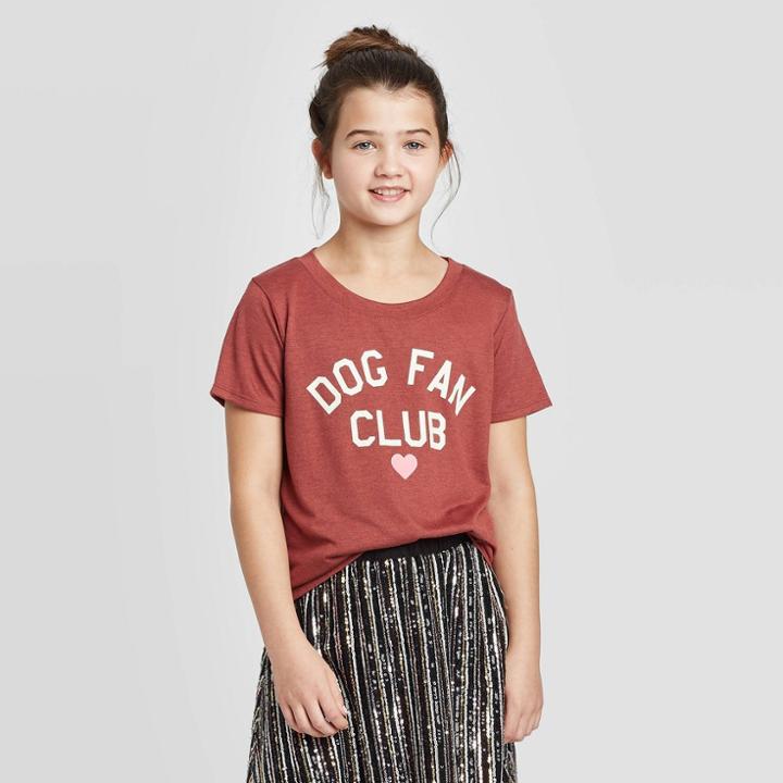 Petitegirls' Short Sleeve Graphic T-shirt - Art Class Red S, Girl's, Size: