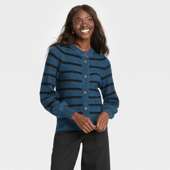 Women's Cardigan - Who What Wear Blue