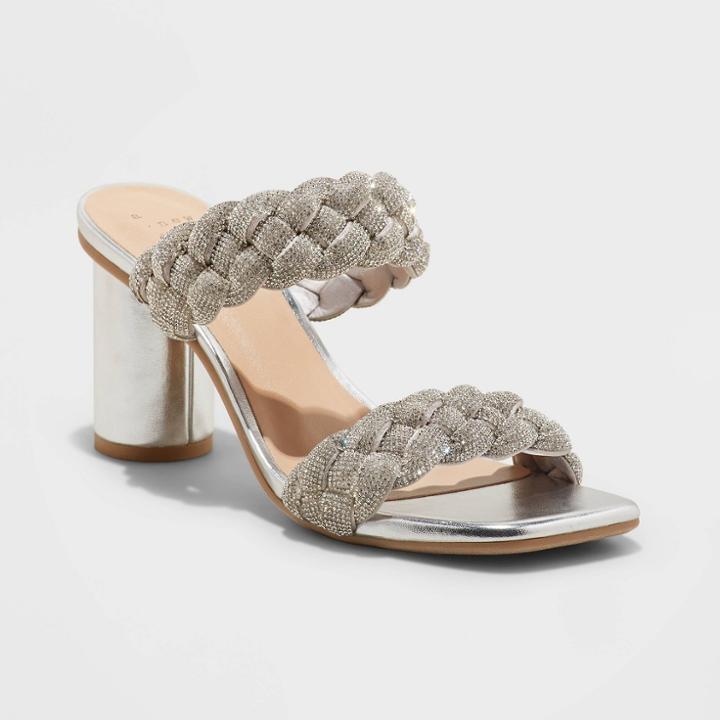 Women's Basil Rhinestone Wide Width Heels - A New Day