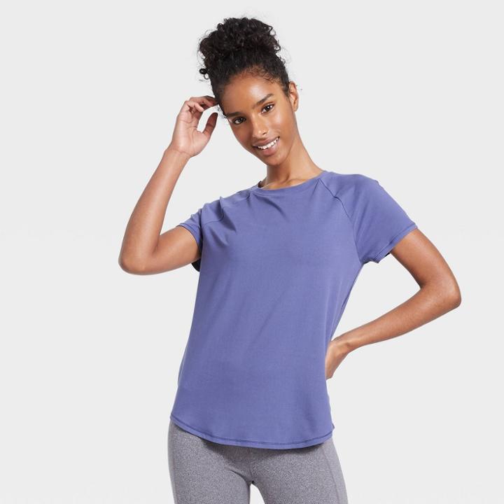 Women's Essential Crewneck Short Sleeve T-shirt - All In Motion Grape