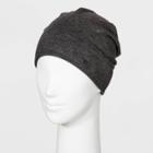 Women's Jersey Velour Cinch Back Slouch Knit Beanie - C9 Champion Gray One Size, Women's, Black