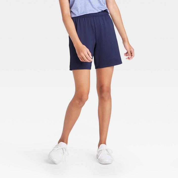 Girls' 6 Performance Shorts - All In Motion Navy Xs, Girl's, Blue