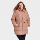 Women's Puffer Jacket - A New Day Clay X