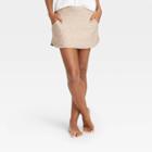 Women's Mid-rise Knit Skorts - All In Motion Heathered Beige