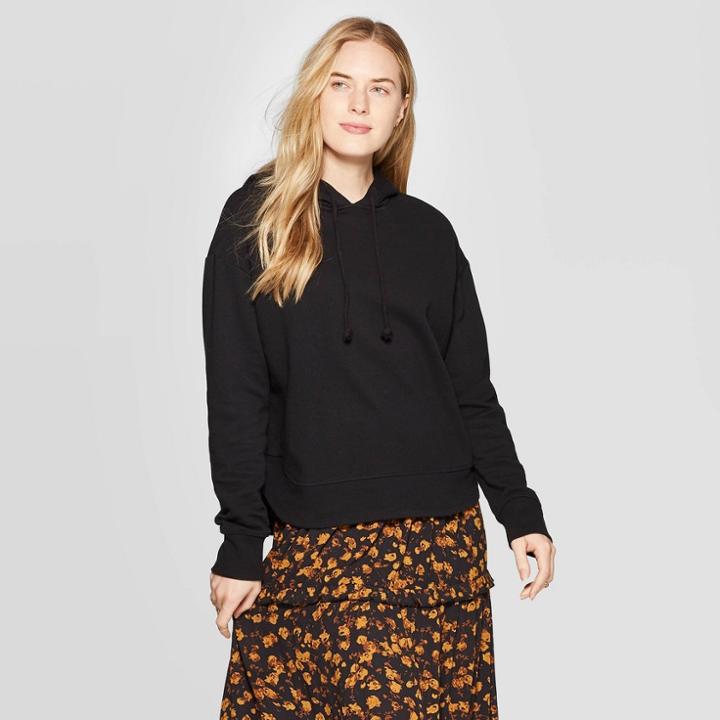 Women's Long Sleeve Hoodie - Universal Thread Black