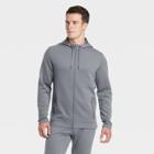 Men's Textured Fleece Premium Full-zip Hoodie - All In Motion Gray S, Men's,