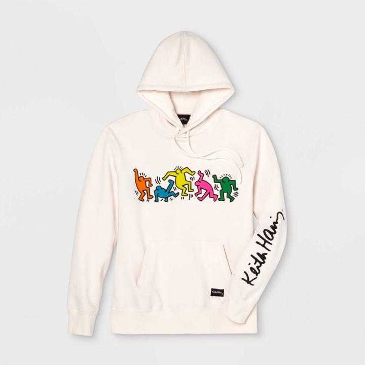 Men's Keith Haring Band Long Sleeve Graphic Sweatshirt - Cream S, Men's, Size: