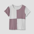 Girls' Colorblock Short Sleeve T-shirt - Art Class White/purple