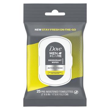 Dove Men+care Active Fresh On The Go Deodorant Wipes