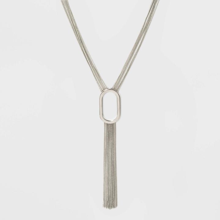 Tassel Necklace - A New Day Rhodium,