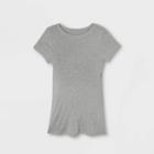 Maternity Short Sleeve Non-shirred T-shirt - Isabel Maternity By Ingrid & Isabel Heather Gray