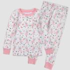 Honest Baby Toddler Girls' Tute Cute Organic Cotton Snug Fit Pajama Set - 2t, Black/pink