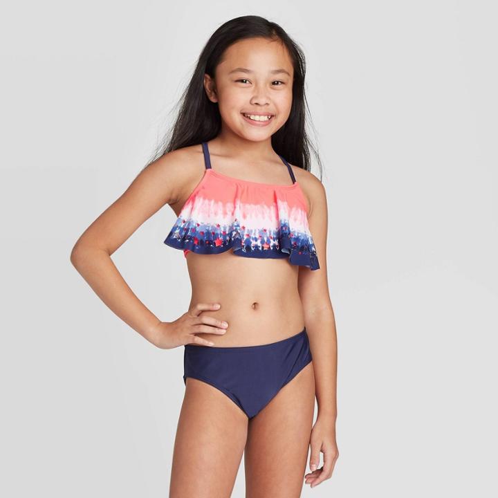 Girls' Americana Bikini Set - Cat & Jack Xs, Blue/red/white
