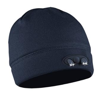 Powercap 4 Led Compression Fleece Cap - Navy, Blue