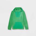 Boys' Fleece 1/4 Zip Pullover Hoodie Sweatshirt - All In Motion Green