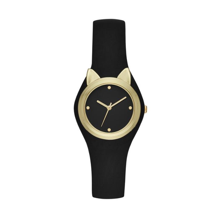 Women's Cat Ears Rubber Watch - Xhilaration Gold