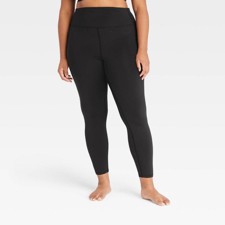 Women's Plus Size Brushed Back Leggings 28 - All In Motion Black