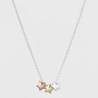 Target Sterling Silver Triple Star Necklace -