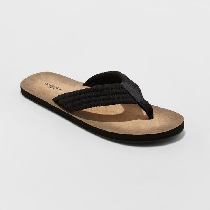 Men's Remington Flip Flop Sandals - Goodfellow & Co Black Xl(13),