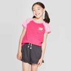 Girls' Short Sleeve Unicorn Print T-shirt - Cat & Jack Pink