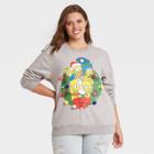 Women's The Simpsons Plus Size Lightup Holiday Sweatshirt - Heather Gray