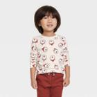 Toddler Boys' Long Sleeve Jersey Knit Crewneck T-shirt - Cat & Jack Cream