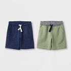 Toddler Boys' Pull-on Shorts 2pk - Cat & Jack Sage 12 Months, Boy's, Size: