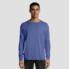 Hanes 1901 Men's Long Sleeve T-shirt - Deep Blue M,